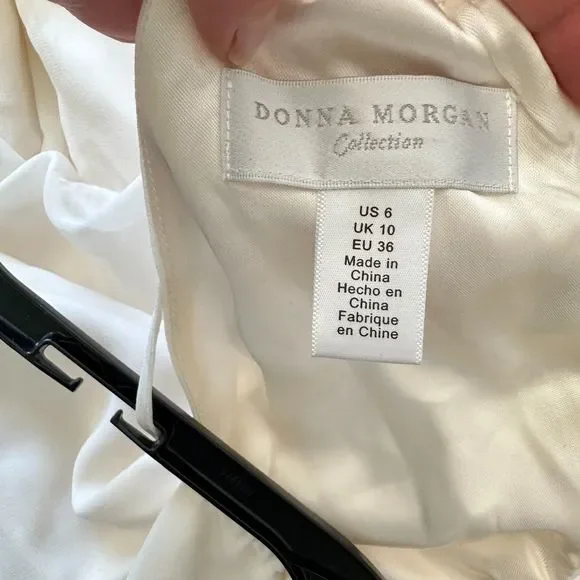 Donna Morgan x BHLDN Jackie 6 Cream Crepe Belted Wedding Jumpsuit New